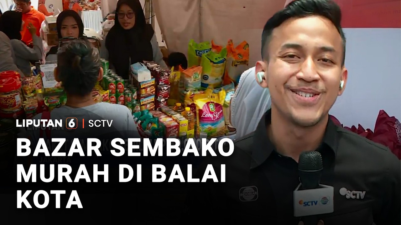 Bazar Sembako Murah di Balai Kota | Liputan 6