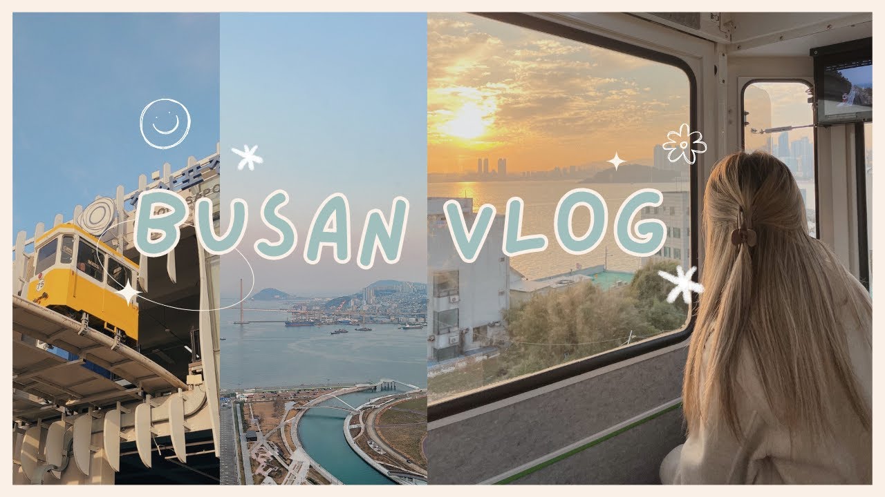 busan vlog | haeundae beach, eating lots of seafood, and sky capsules 🚡⊹ ‧₊˚ / traveling in korea