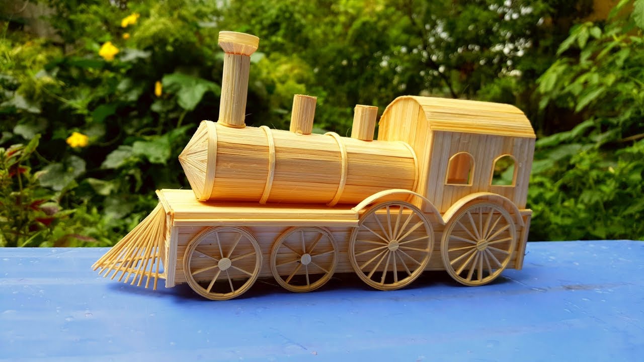 A Train - 1001 Bamboo stick craft Ideas