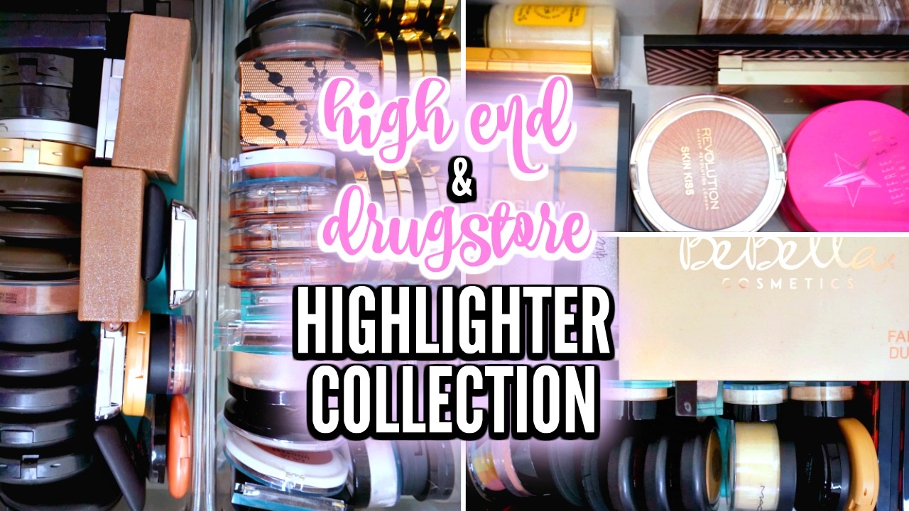 MAKEUP COLLECTION 2017 | High End & Drugstore Highlighters / Highlighter Palettes ♡ Deanna Borocz