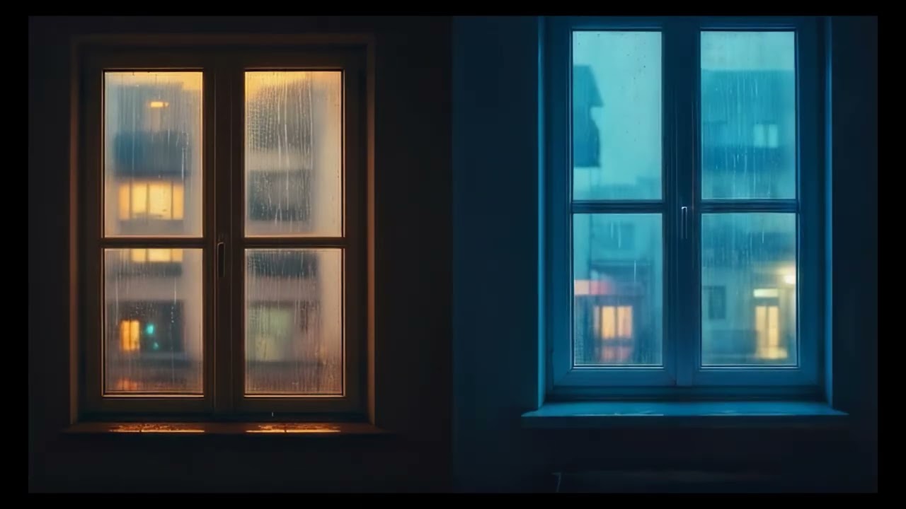 Two Windows, Same Night 🌙  Emotional Lo Fi Beats for Late Night Focus