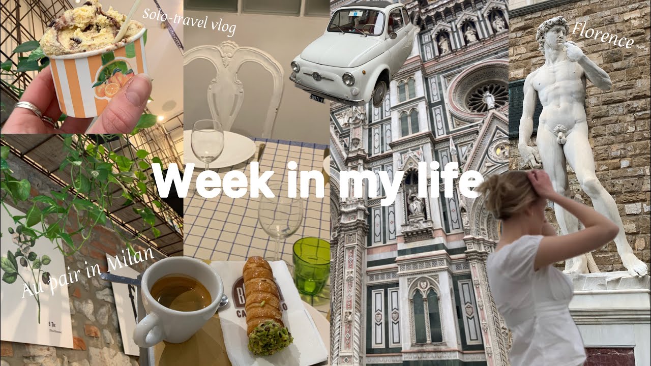 Au pair in Milan🍨🐈☕️|Week in my life| Solo-travel vlog/Florence, cleaning,cooking,Italian food🇮🇹