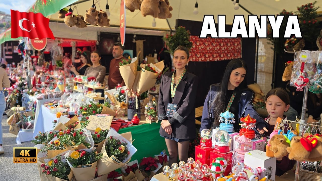 Magical CHRISTMAS in Alanya Turkey | Walking tour Alanya Turkiye