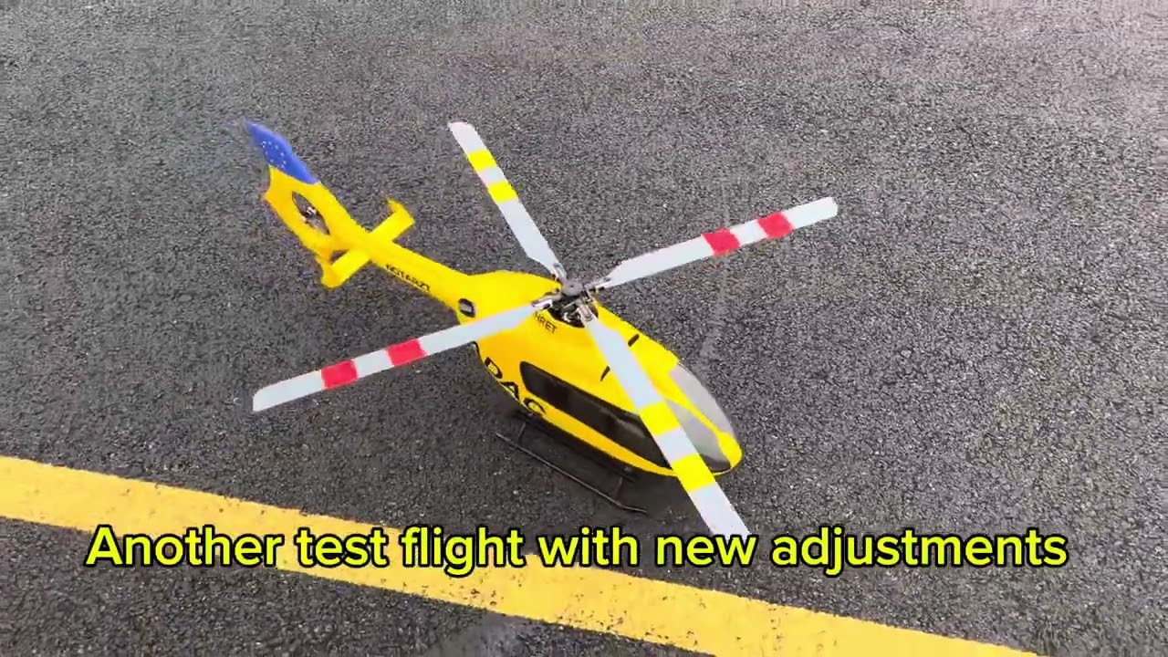 Flish RC: EC 135 Helicopter, how to use battery voltage telemetry and amazing performance