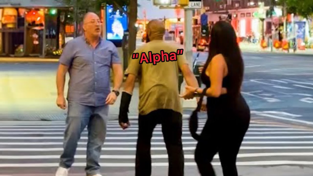 Real “Alpha Male” PROTECTS Woman From Man Chasing Her