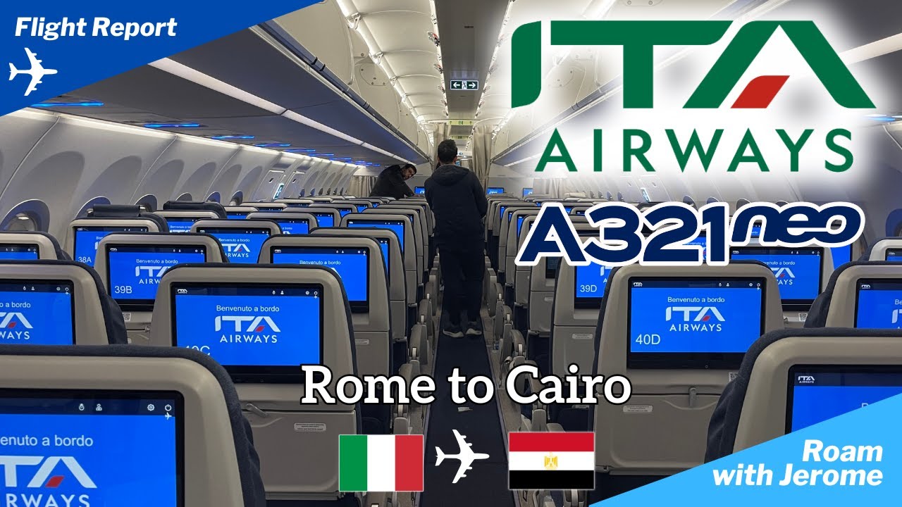 Flying ITALY's FLAG CARRIER | ITA AIRWAYS 🇮🇹 AIRBUS 321neo | ECONOMY CLASS | ROME to CAIRO | AZ894