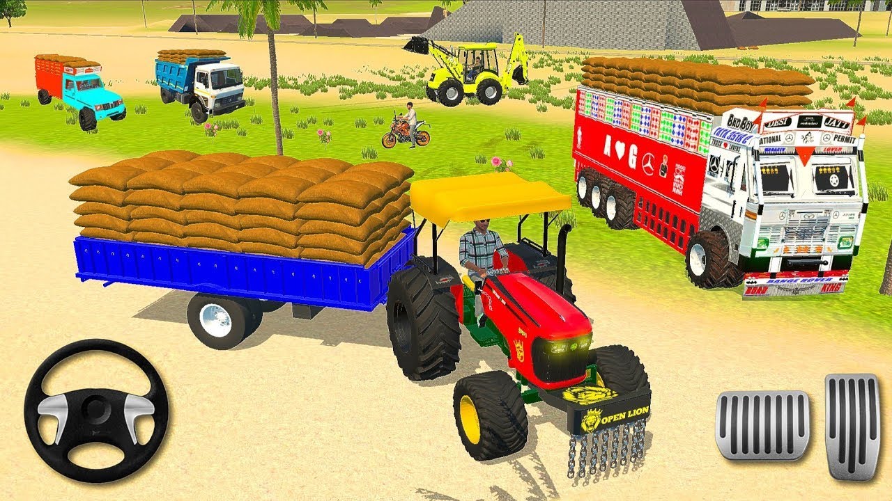 🚧Drive New JCB and Upload Stone🪨🚜 From the Lorry Truck in Game🎮 #truck #jcb #tractor #dumper #gaming