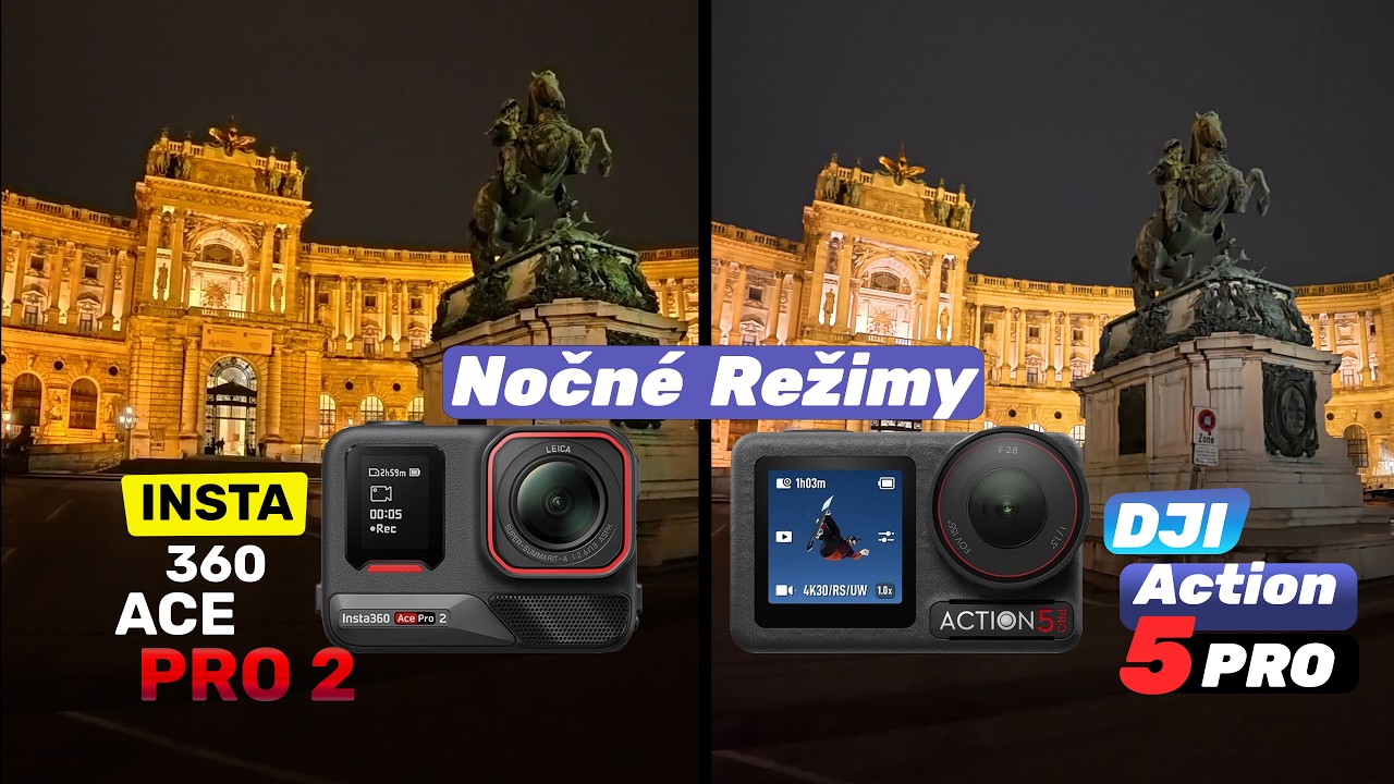 Nočný súboj akčných kamier: Insta360 Ace Pro 2 vs. DJI Osmo Action 5 Pro 🌙🎥