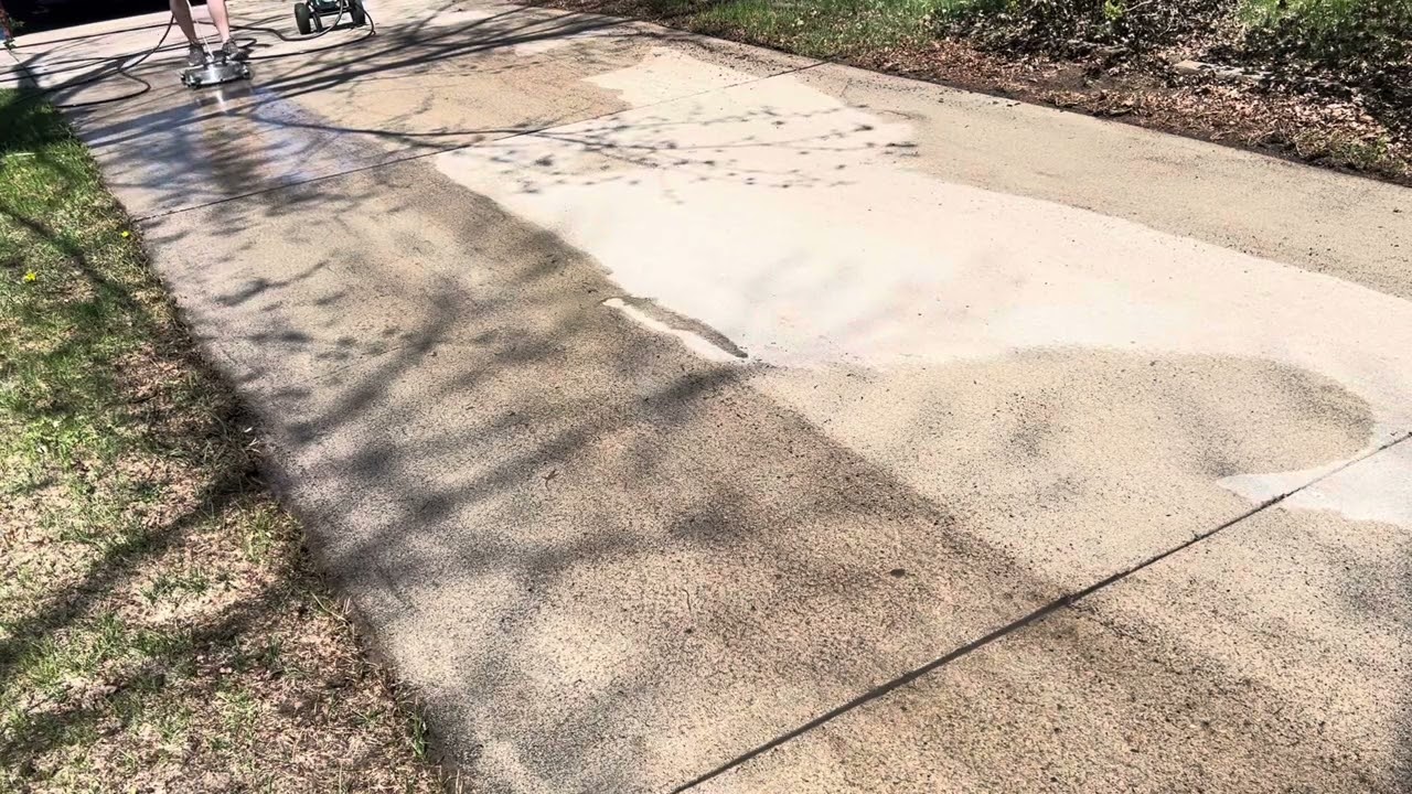 Pressure washing driveway 4/26/25 part 1