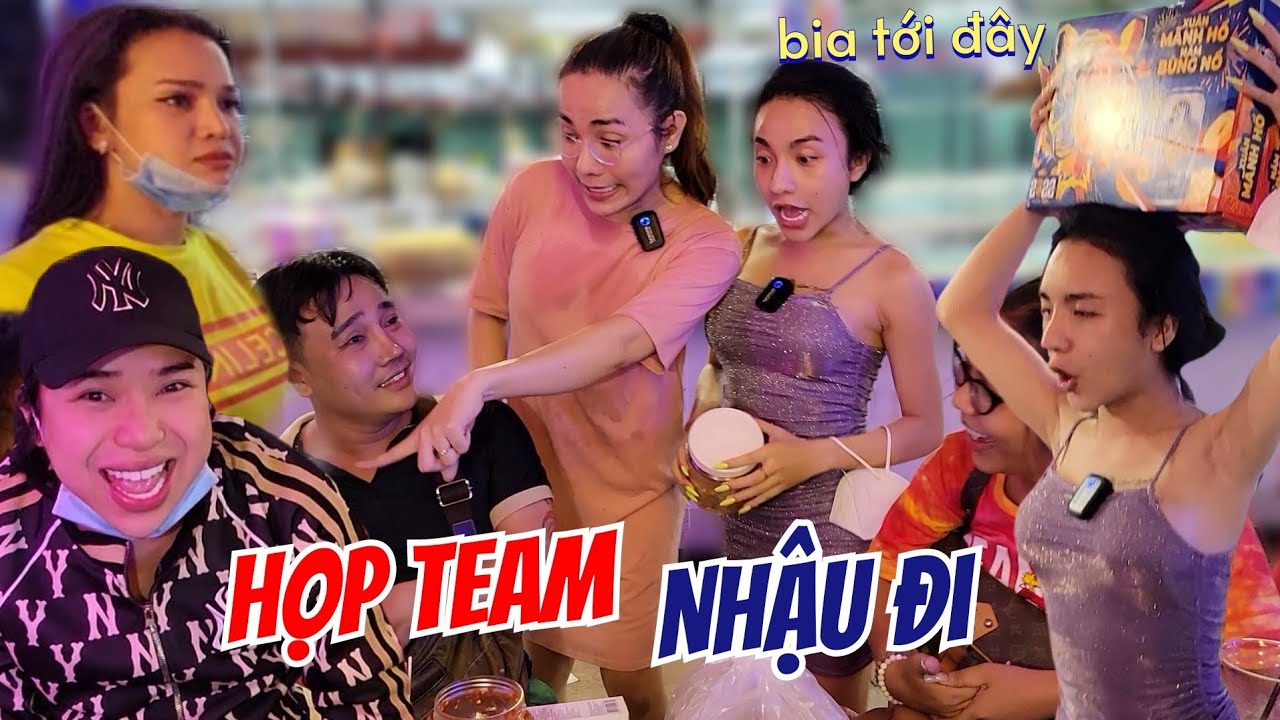 Yumi Bội Nhi cùng Bé Ba, Su Su đoàn lô tô Hương Nam các gian hàng ẩm thực nhậu vui say cuối ngày
