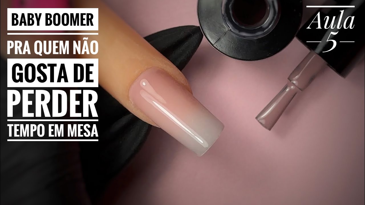 Baby boomer para economizar tempo de mesa/alongamento de unhas para iniciantes
