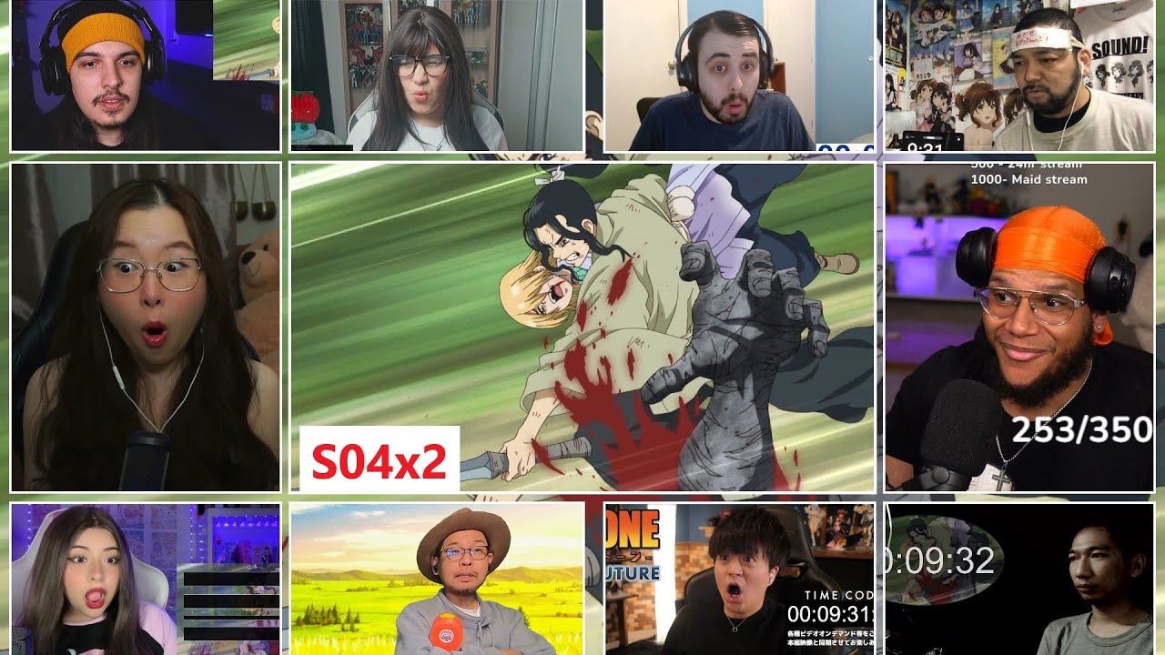 Dr. Stone Season 4 Episode 2 Reaction Mashup - Dr.Stone ドクターストーン 4期 2話 リアクション