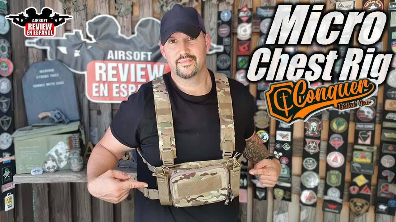MICRO CHEST RIG de CONQUER TACTICAL🛡️  Todo lo esencial en un chaleco | Airsoft Review en Español