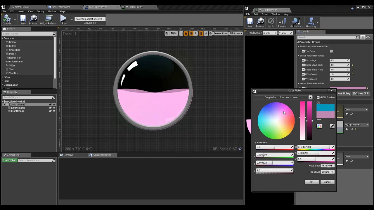 Liquid Health Material - Tutorial UE4