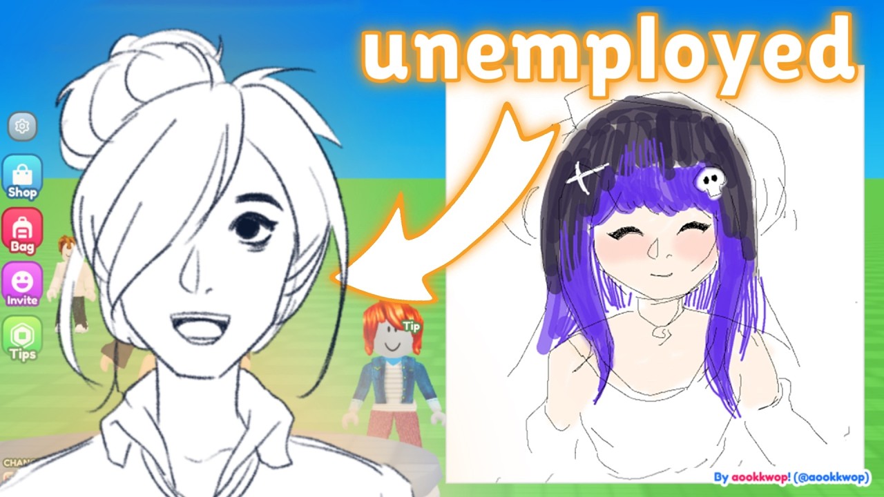THE BEST OFFICE WORKER PLAYS ROBLOX DRAW ME