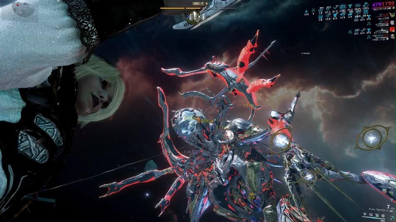 Warframe - Hunhullus boss fight.