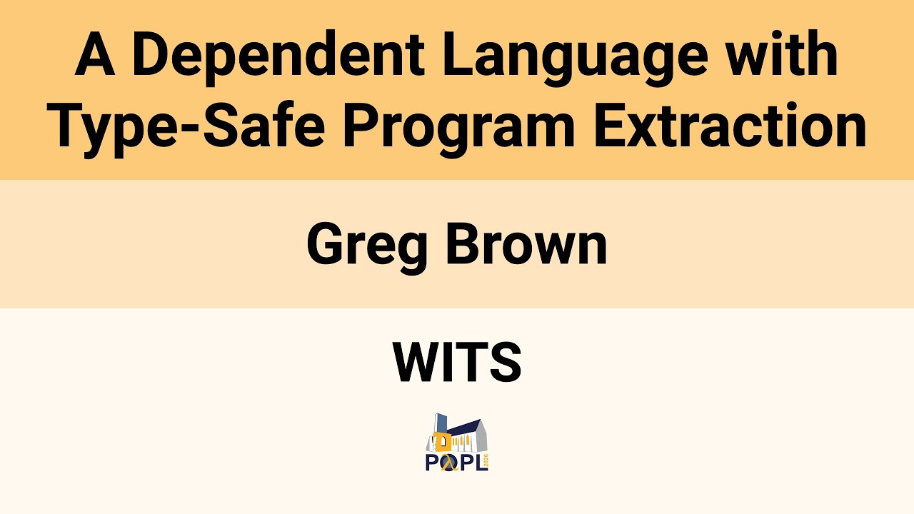 [WITS'26] A Dependent Language with Type-Safe Program Extraction