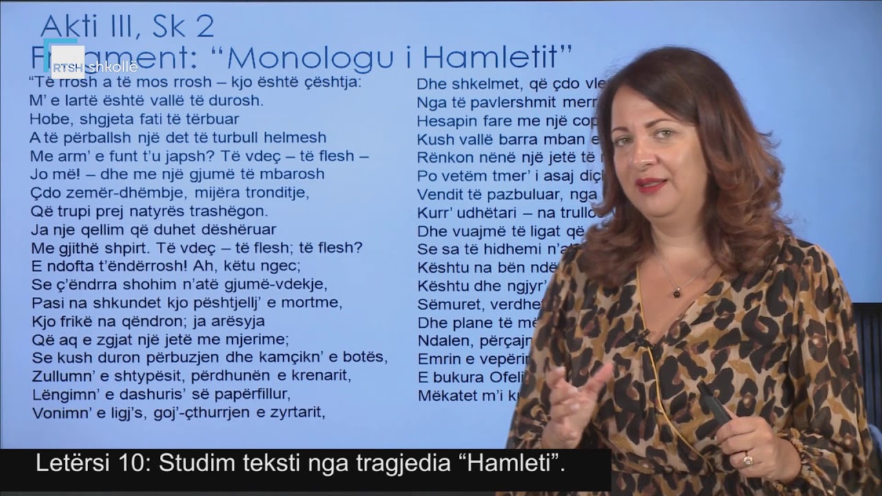 Letërsi 10 - Studim teksti nga tragjedia 