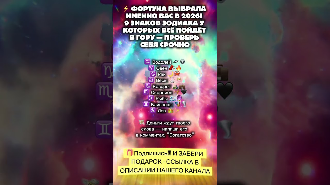 ФОРТУНА ВЫБРАЛА ИМЕННО ВАС В 2026! 9 знаков зодиака у которых всё пойдёт в гору &mdash; проверь себя