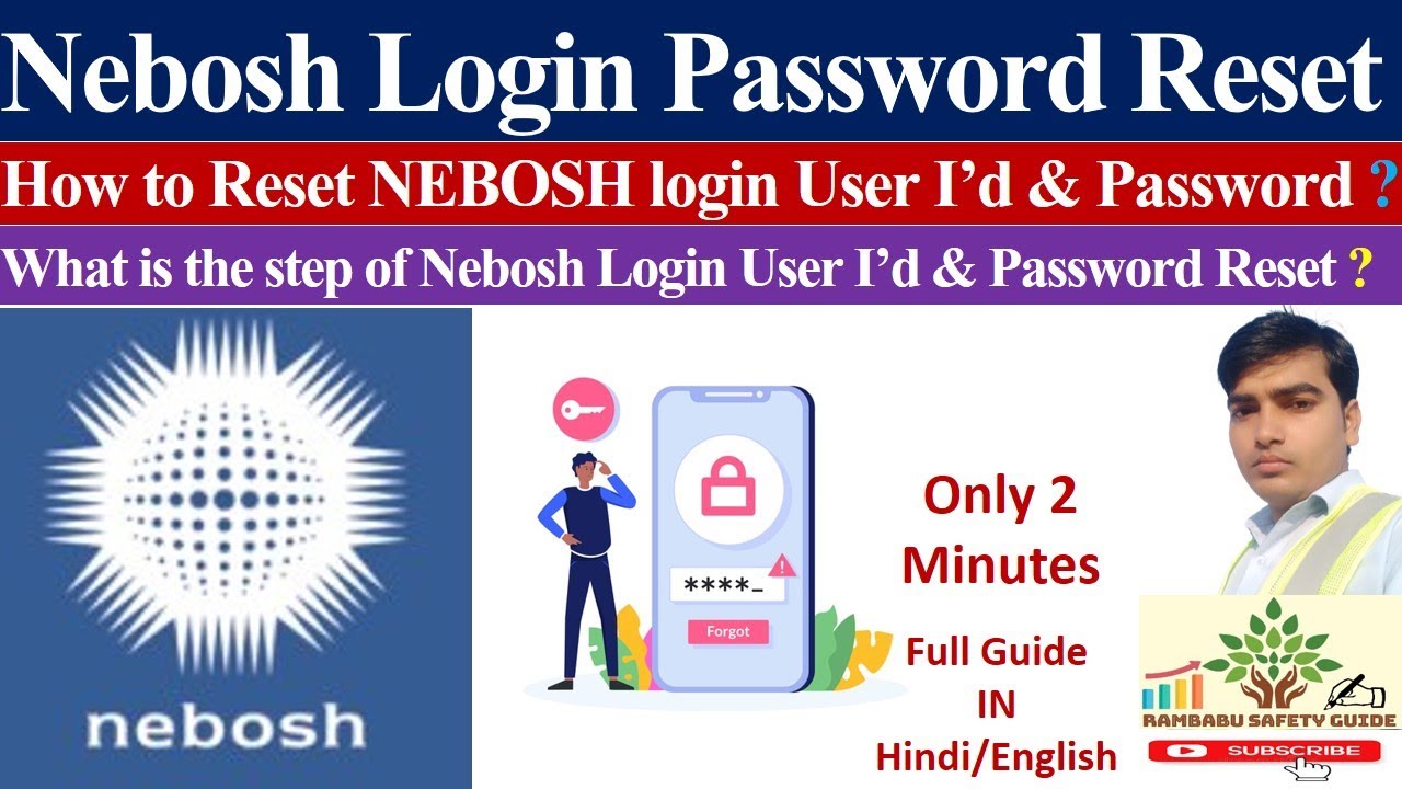 Nebosh login Id & Password Reset ! How to reset nebosh login Id & Password ! steps of reset password