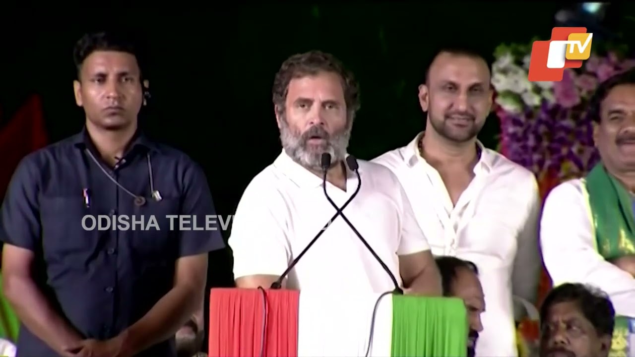 Congress leader Rahul Gandhi addresses rally in Hyderabad during Bharat Jodo Yatra