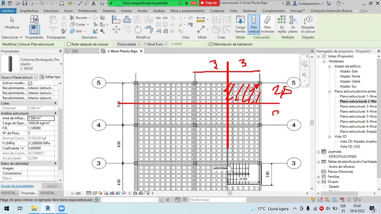 Modelado, análisis y diseño de estructuras de HA con Autodesk Revit