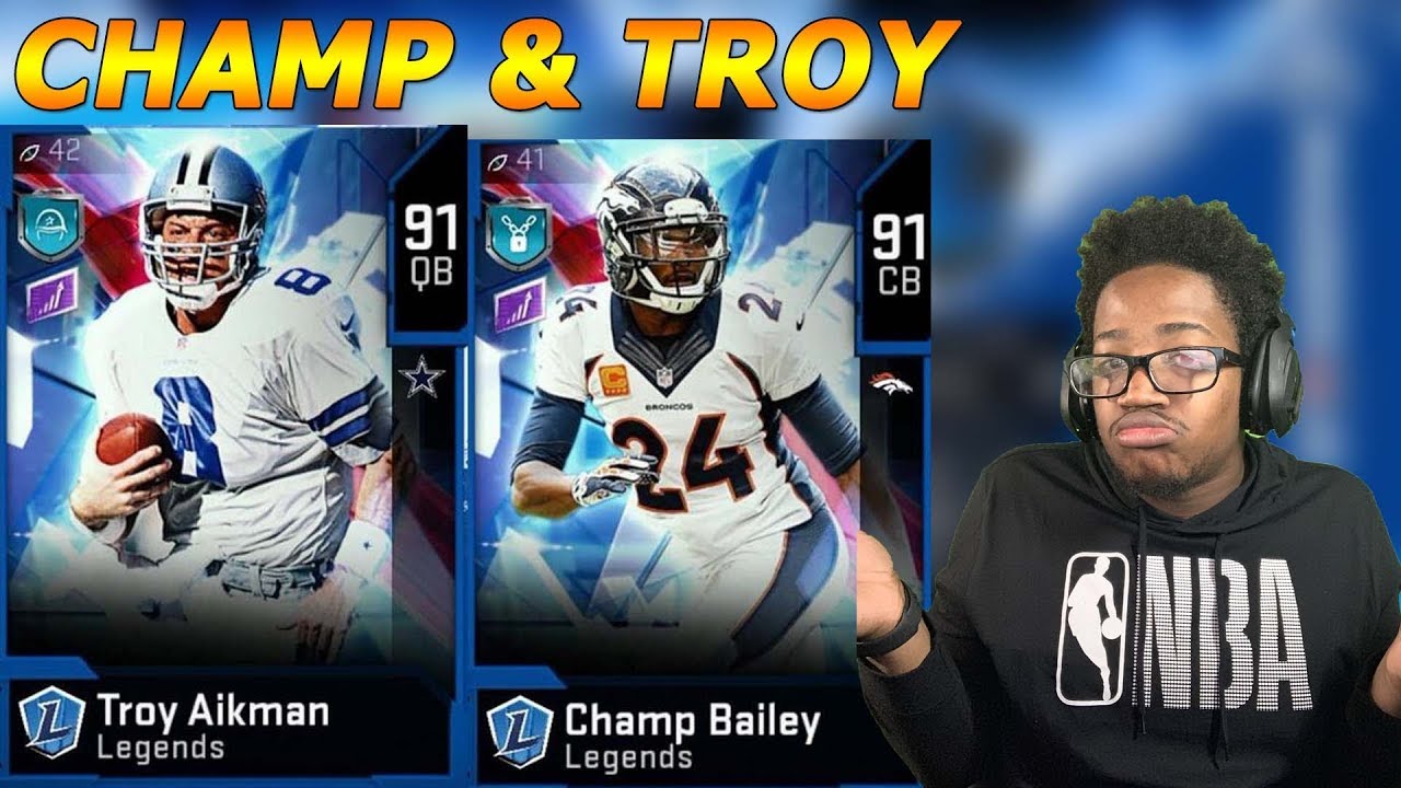 FULL LEGEND PULL-CHAMP BAILEY & TROY AIKMAN-MADDEN 20 ULTIMATE TEAM