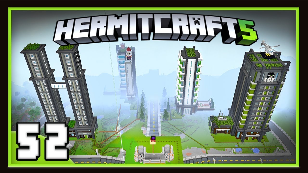 HermitCraft Season 5: Finishing Dueling Towers Cactus Farm (Minecraft 1.12)