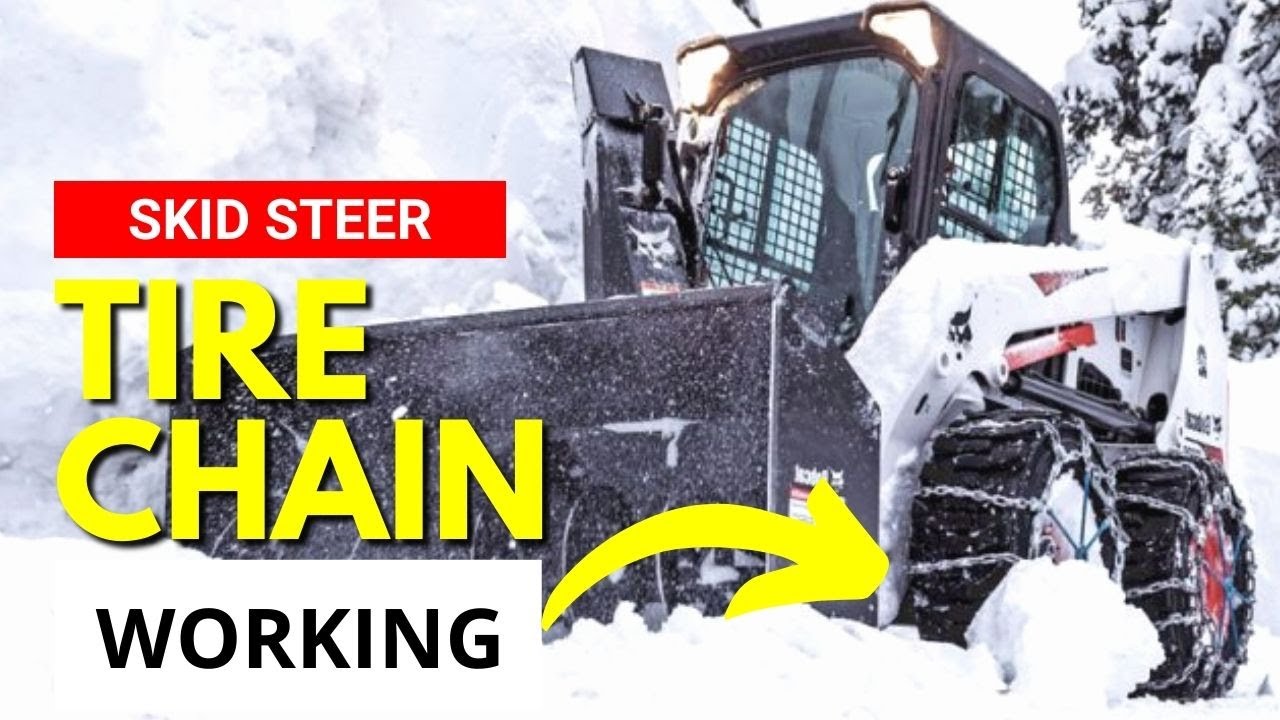 Best Way Tire Chains Install on a Skid Steer || Best Stens Skid Steer Chains for Snow and Ice