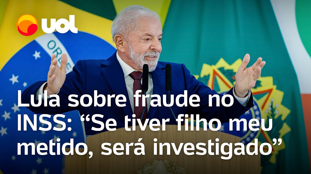 Lula defende investigação de fraude no INSS: 'Se tiver filho meu metido nisso, será investigado'
