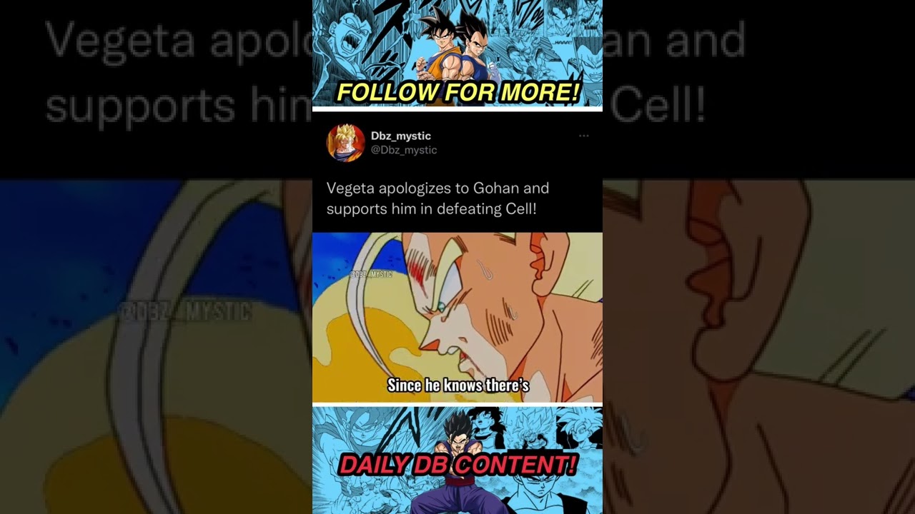 Vegeta apologizes and helps Gohan! - Prince of Darkness #teengohan #ssj2 #vegeta #saiyan #dbz #cell