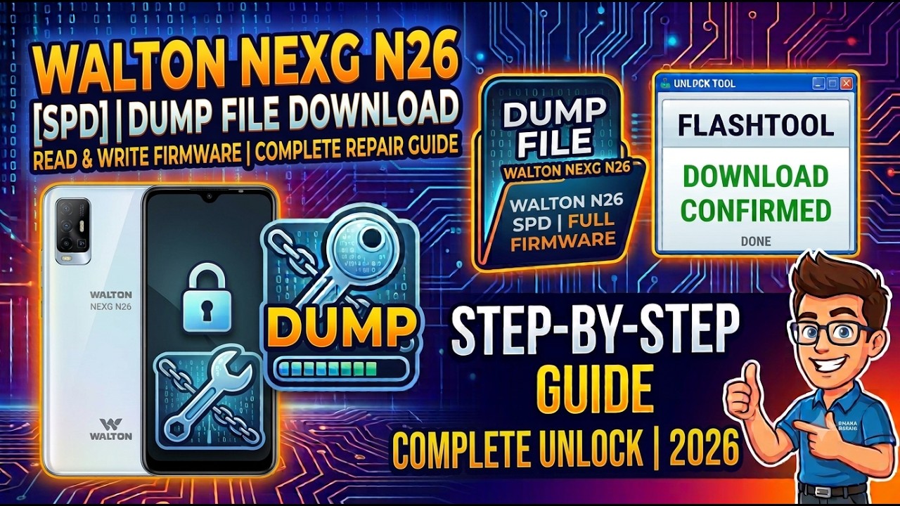 WALTON NEXG N26 Dump file Dft pro | Read file Unlock tool Free Free 2026