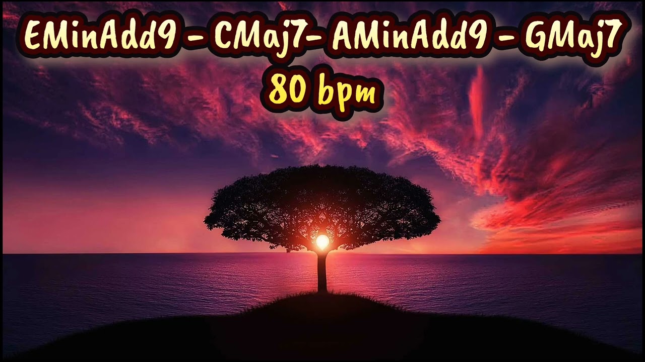 Guitar Backing Track in EMinAdd9 Progressive Chord Progression/ Music Backing Track