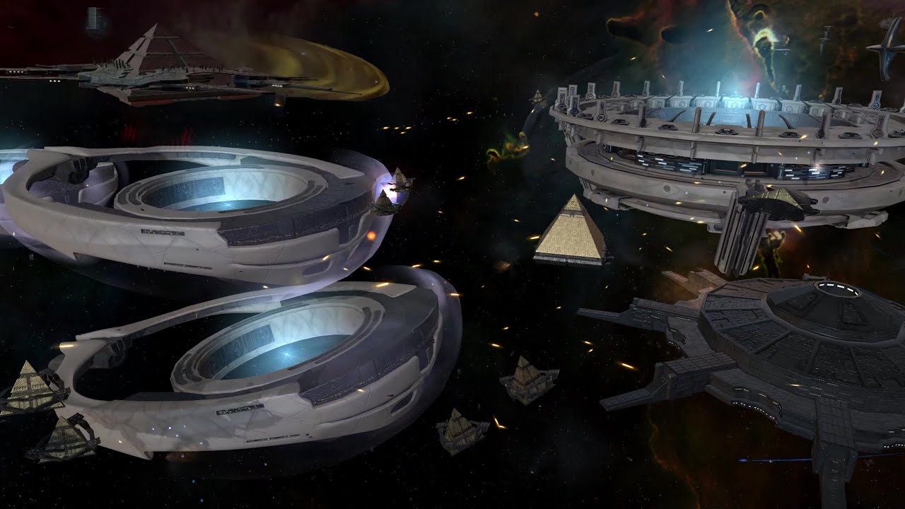 Ori destroying Goa'uld Fleet - Stargate Races Cinematic Battle