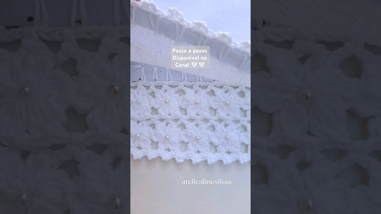 Olha só que lindooo modelinho de barradinho de crochê 🤍🤍 