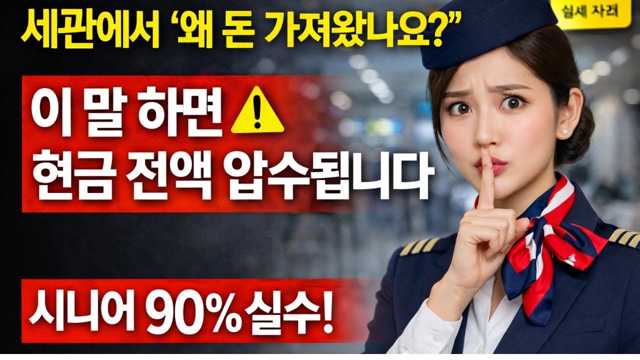 세관에서 “왜 돈 가져왔나요?” 이 말 하면 현금 전액 압수됩니다｜시니어 90% 실수