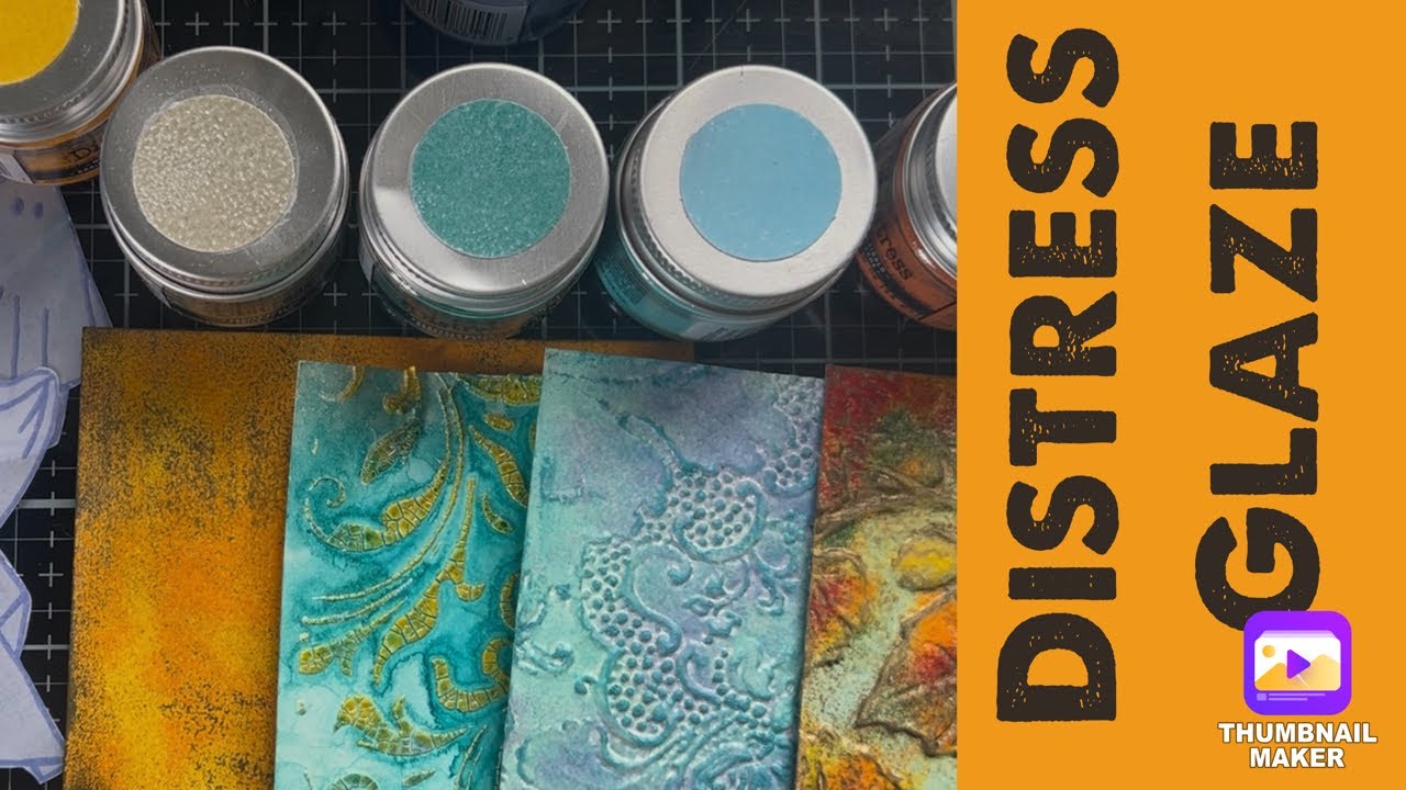 Осенние цвета: глазури Tim Holtz Ranger Distress: тиснение, 3D-папки Sizzix и гранж с мелками