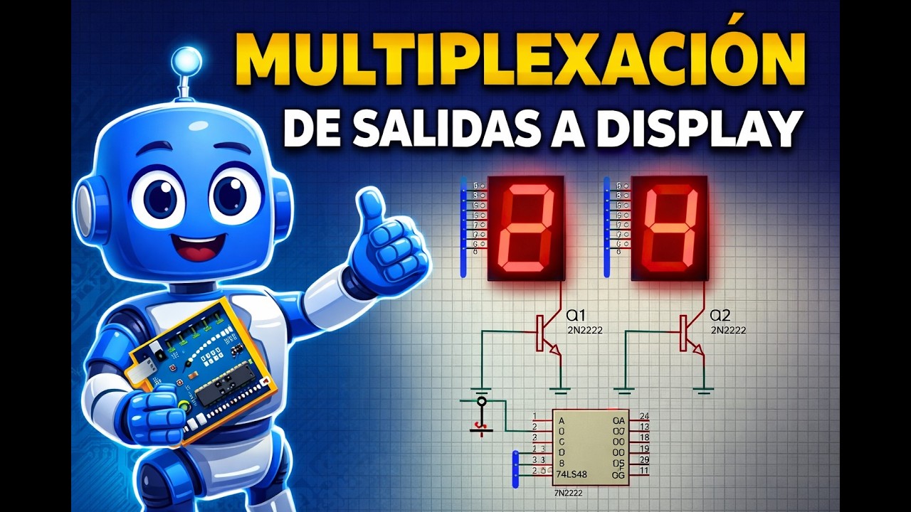 #electronica con #ia N°11 - multiplexación de salidas a #display  - corte y saturación