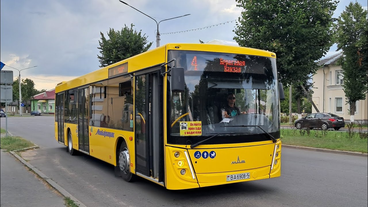 Поездка на новом автобусе МАЗ-203.047,  маршрут 4 (ГОС№: ВА 6908-5)