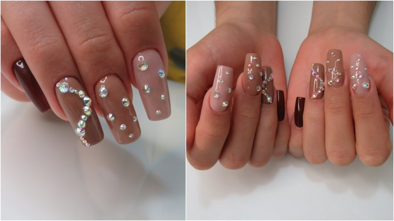 Full strass | Combi manicure | Πως κολλάω κρύσταλλα/στρας
