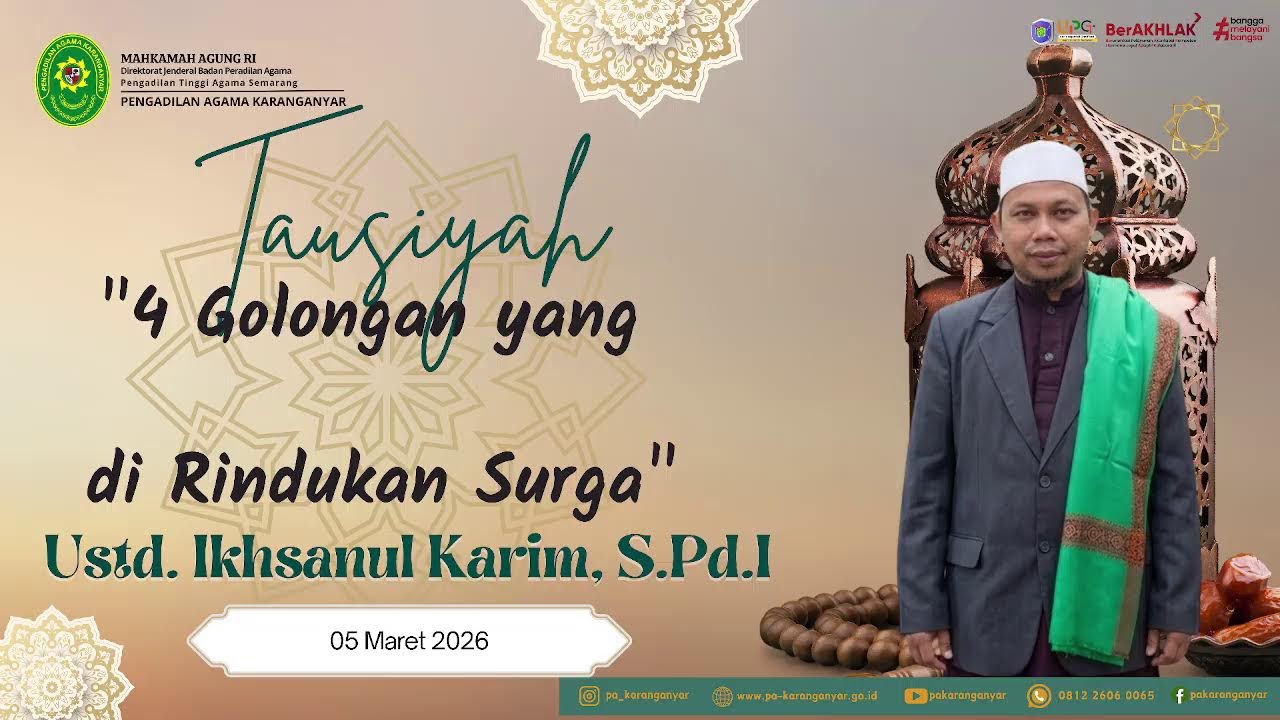 Buka Bersama Keluarga Besar Pengadilan Agama Karanganyar Kelas 1B