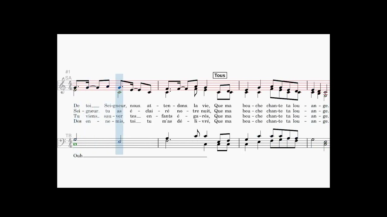 Que ma bouche chante ta louange, alto, Chants de l'Emmanuel (Florent Deboeuf)