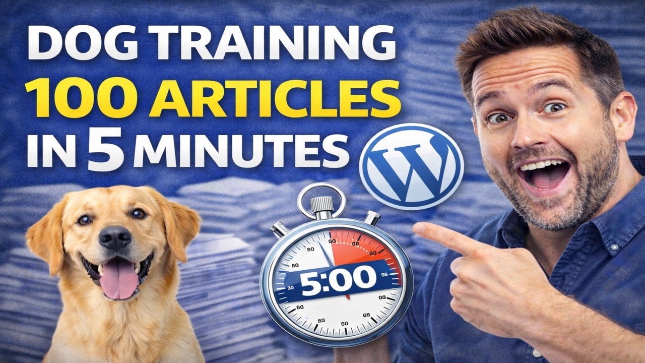 100 Free Dog Training Articles Published in 5 Minutes (WordPress Autoblogging Plugin)