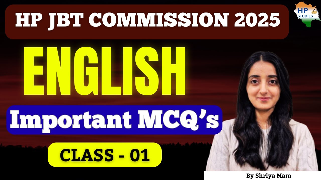 HP JBT Commission 2025 | English (Class-01) | Revision Series #hpjbt #hpjbtcommission
