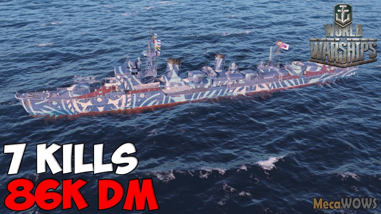 World of WarShips | Hatsuharu | 7 KILLS | 86K Damage - Replay Gameplay 1080p 60 fps
