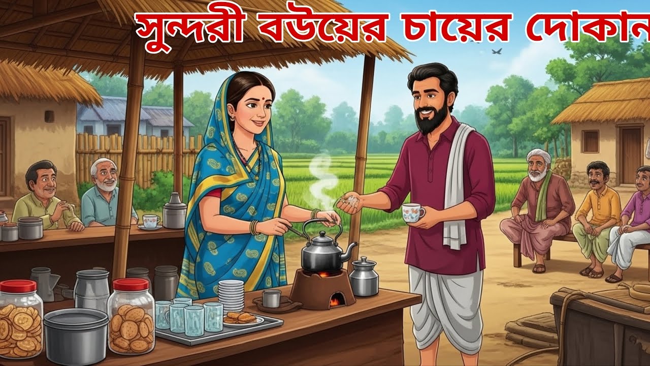 গ্রামের সুন্দরী বউয়ের চায়ের দোকান 😱 bangla cartoon| বাংলা কার্টুন গল্প #animation #story #cartoon 