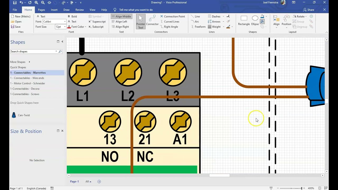 Video 12   Combining shapes to create a wiring diagram in Visio