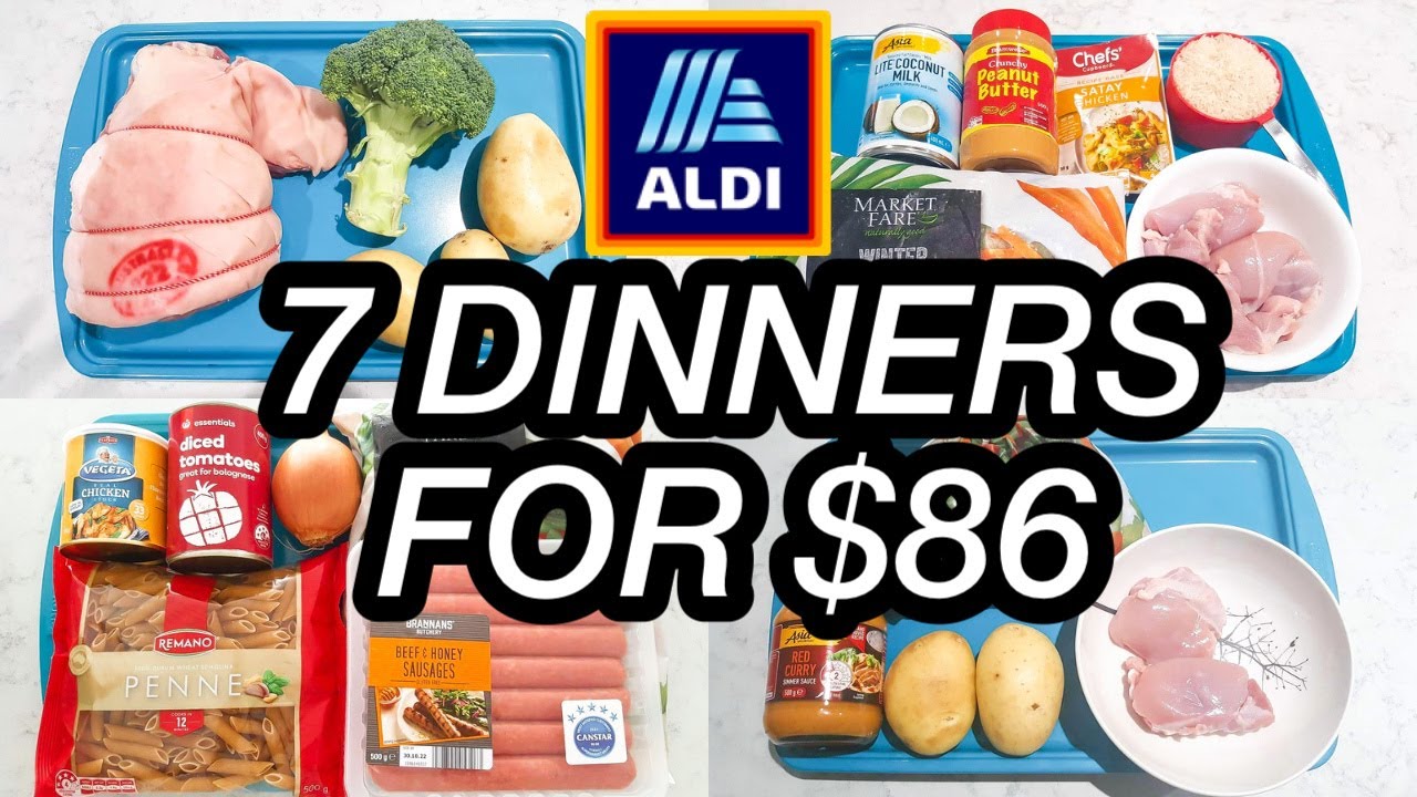 7 DINNERS FOR $100 CHALLENGE | ALDI BUDGET FAMILY MEALS AUSTRALIA