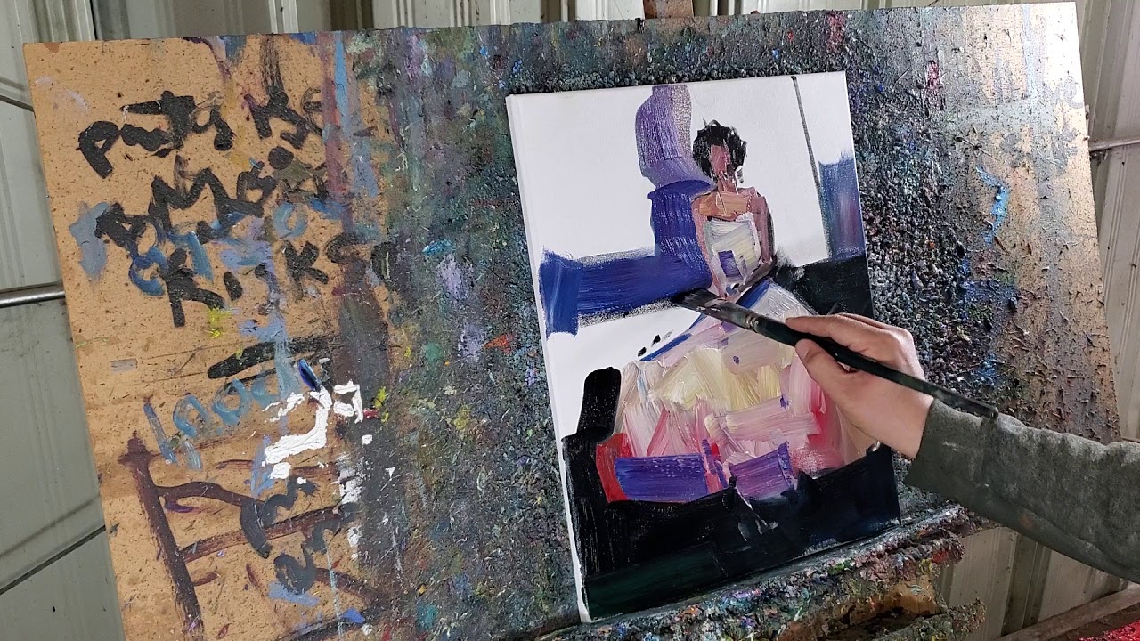Figurative Loose Oil Painting- Expressionist Art Jose Trujillo