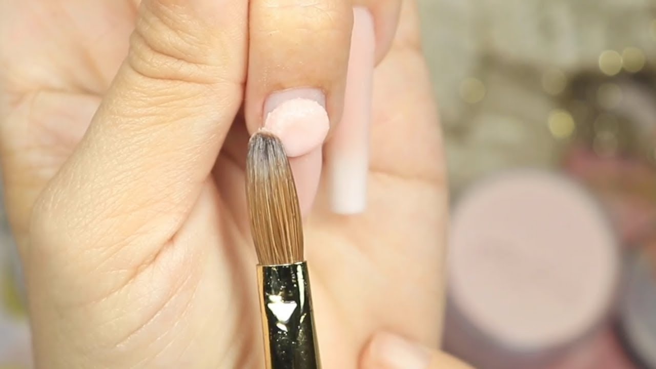 Uñas BLANCAS con ROSA Largas con Brillos